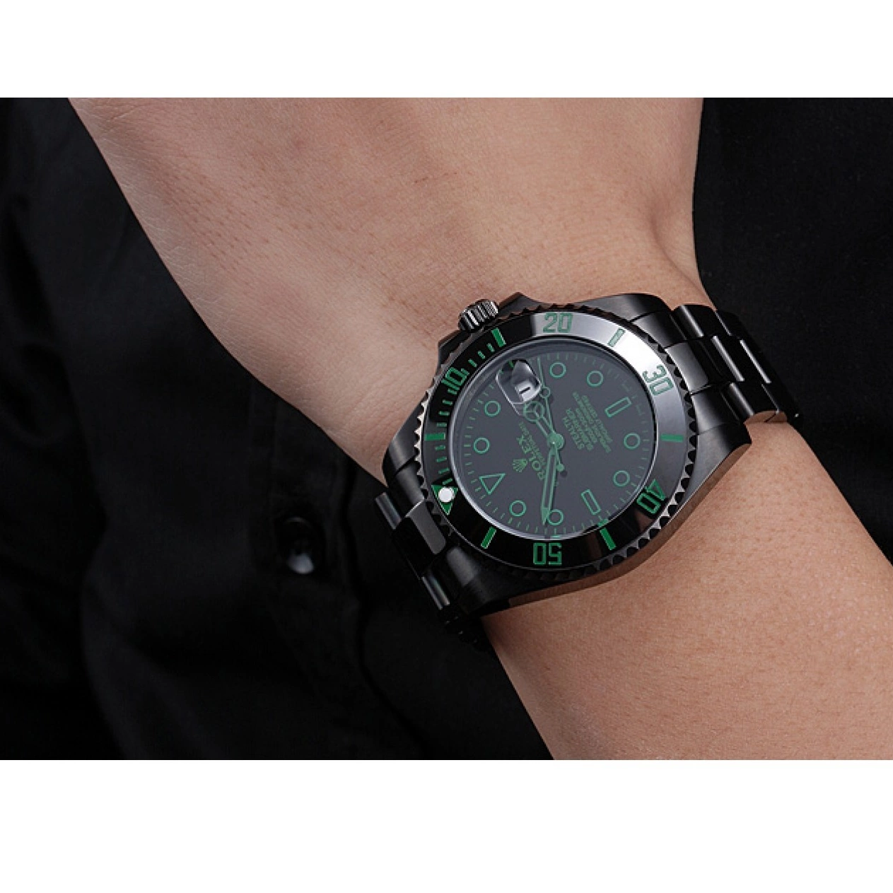 AAA replica watch 622007 Submariner Black Ceramic Stealth Rolex 0825